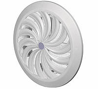 Решітка кругла СФ 100 біла з жалюзі