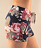 Шорти жіночі трикотажні короткі з квітковим візерунком і кишенями на блискавці від M до 3XL — Хризантема, фото 10