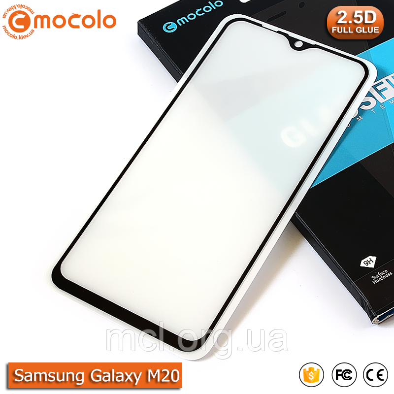 Захисне Full Glue скло Mocolo Samsung Galaxy M20 (Black)