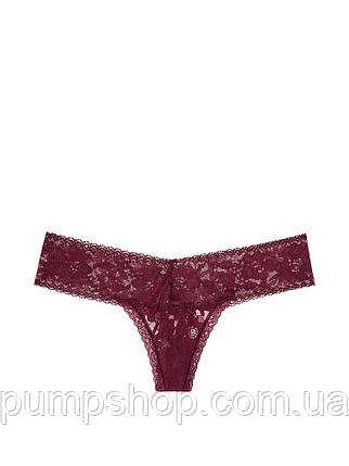 Мереживні трусики стрінги Victoria's Secret THE LACIE Floral Lace Thong Panty оригінал L, фото 2