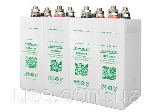 Акумулятор 1.2V промисловий нікель-кадмієвий, лужна АКБ 1060Ah, KM1060P з електролітом, SEBM 1060
