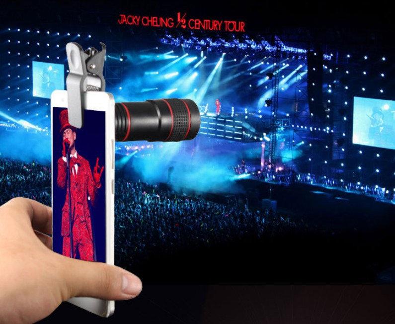 Універсальний об'єктив 12х для телефона смартфона, телескопа, монокуляра, монокль, бінокль, фото 1