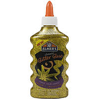 Elmer's glitter glue Gold - Золотой клей с глиттером Элмерс для слаймов, 177мл