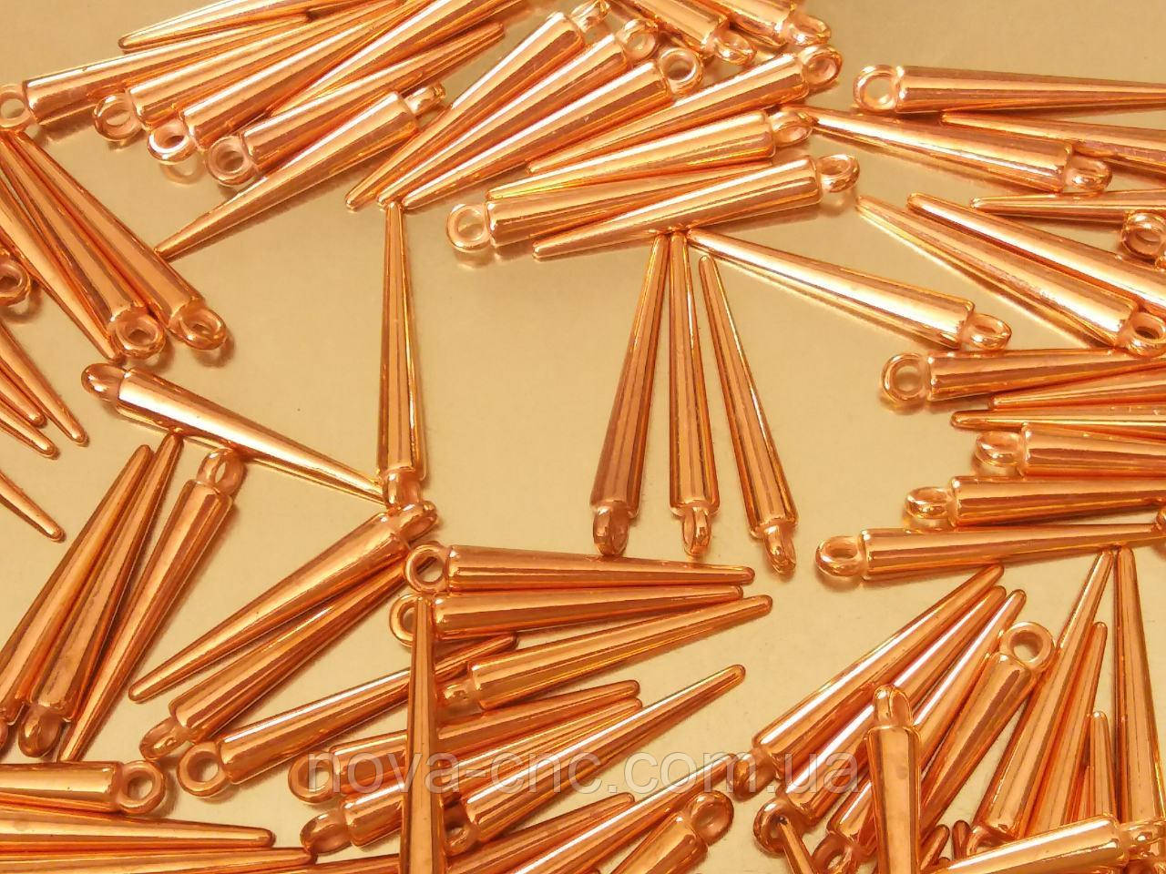 Підвіски "шип" темне золото 24 мм 500 грамів