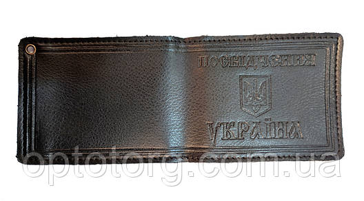 Обкладинка Чорна під посвідчення з екошкіри, фото 2