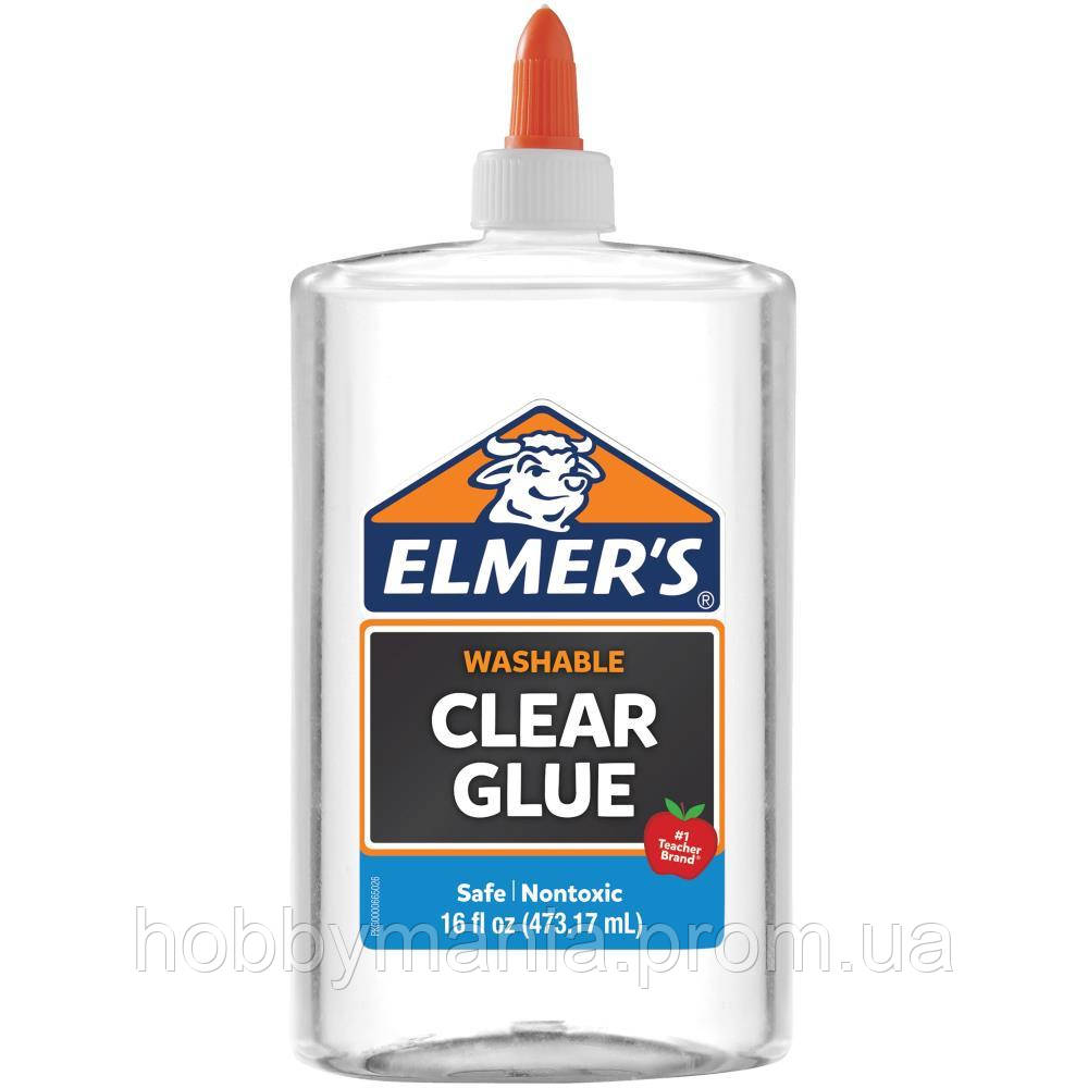 Elmer's clear glue 473мл — прозорий клей Елмерс, ідеальний для створення слаймів