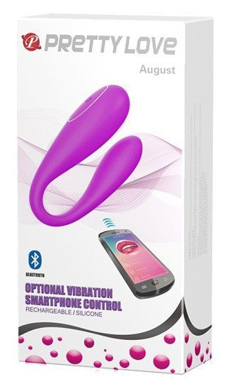 Вібратор для пар зі смарт-керуванням Pretty Love «August», 9,5х3,1 см., фото 1