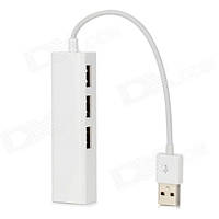 Мережевий адаптер USB hub хаб 3-портовий концентратор для MacBook, білий