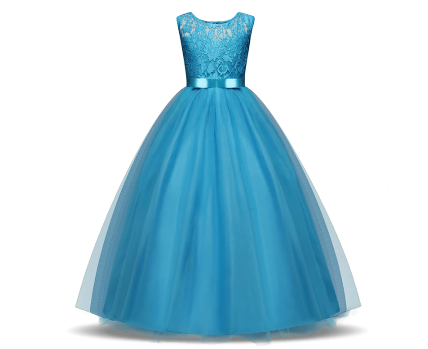 Святкову сукню небесне для девочкіGirl Dress 2021Vestido daminha light blue