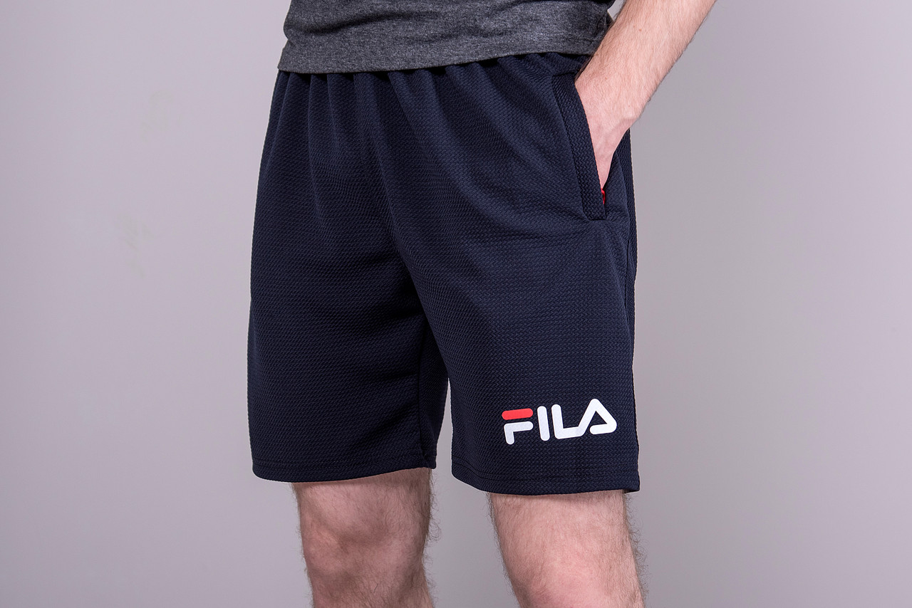 Чоловічі спортивні шорти (тканина-лакоста) FILA, синього кольору
