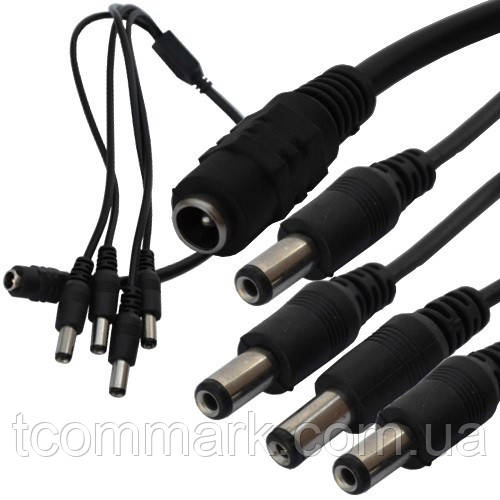 Переходник питания (4 штекера 5,5/2,1мм - гнездо 5,5/2,1мм), с кабелем ...