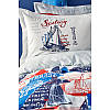 Постільна білизна Karaca Home - Hutson mavi 2019-2 блакитний ранфорс підліткова, фото 2