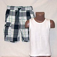 Дитячі шорти в клітку Cool Club р. 128 + майка в подарунок
