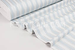 Тканина для постільної білизни ранфорс смужка блакитна зі сріблом Туреччина 240 см No WH-2954-4