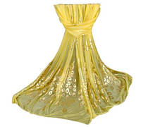 Желтый шарф женский с Павлинами - размер шарфа 170*40см