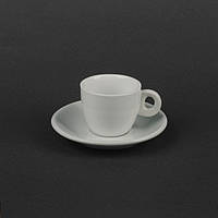 Чашка белая кофейная 75 мл + блюдце HLS (HR1320), посуда для ресторанов