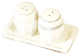 Набір для спецій: сільничка та перечниця, кераміка, на підставці