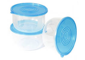 Набір контейнерів круглих 3шт 15*8см