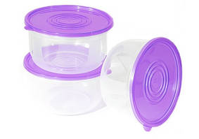 Набір контейнерів круглих 3шт 17*9см