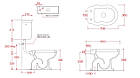 Унітаз із підвісним бачком на середній трубі Hermitage Artceram Італія HEV002, фото 5