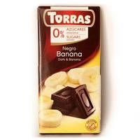Шоколад без цукру Torras з шматочками банана Іспанія 75г