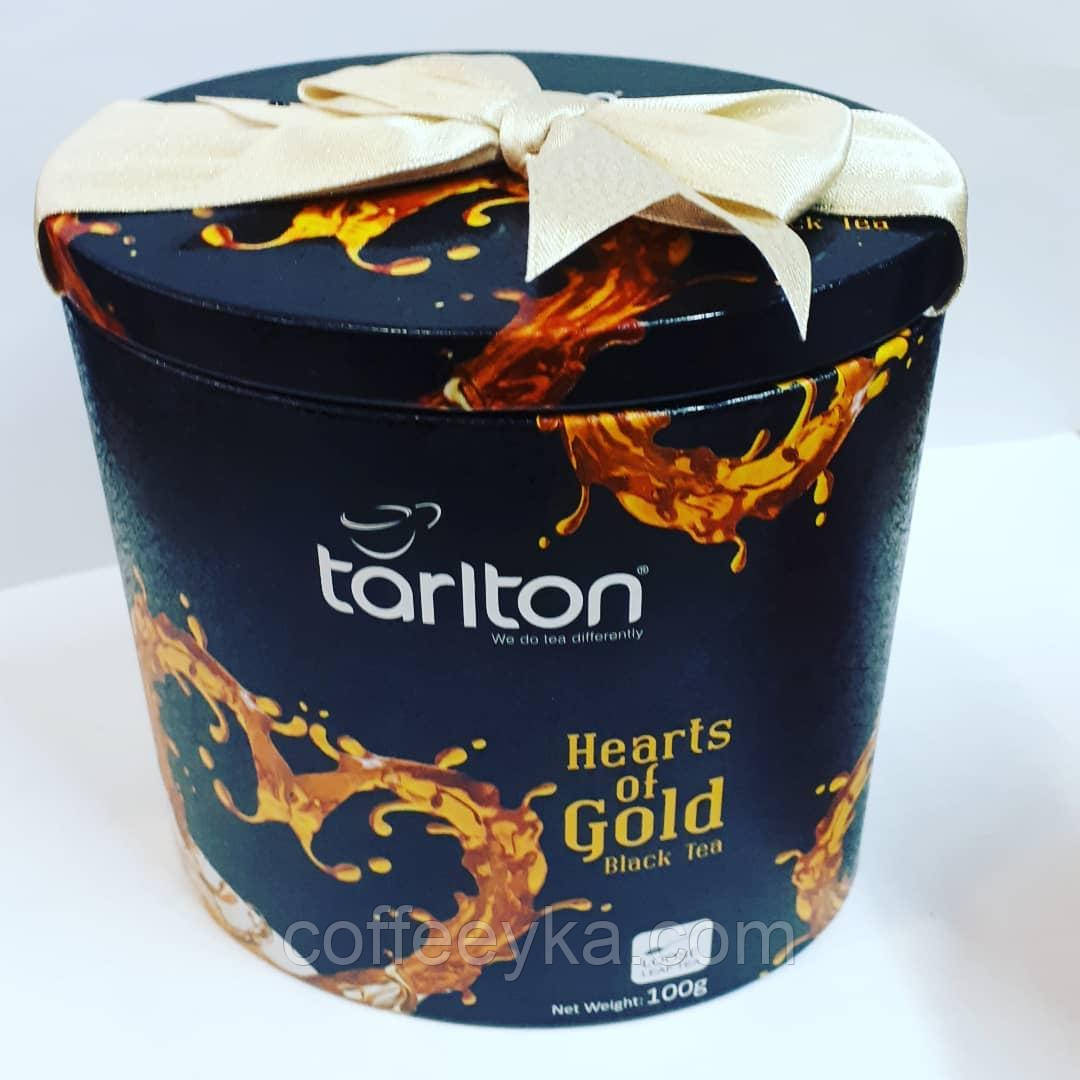 Чай чёрный Tarlton Hearts of Gold Золотое сердце 100 г ж/б - фото 2 - id-p969236591