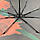 Жіноча парасоля напівавтомат Swifts "Квіти" чорний колір, 18035, фото 7