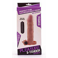 Подовжуюча насадка з вібро - Pleasure X-Tender Vibrating 3