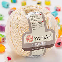 Пряжа YarnArt Summer 06 крем (Ярнарт Саммер) 70% хлопок, 30% вискоза