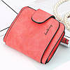 Стильний жіночий гаманець 12х11х2,5 см Baellerry Forever Mini Кораловий / Жіночий замшевий гаманець-клатч, фото 8