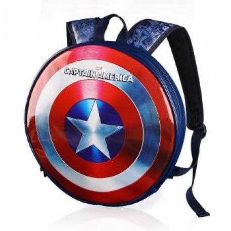 Круглий Рюкзак Капітан Америка Marvel Captain America Superhero Logo CA, фото 1