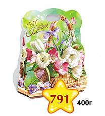Картонна подарункова упаковка Сумочка - Зайчики, 400г, фото 4