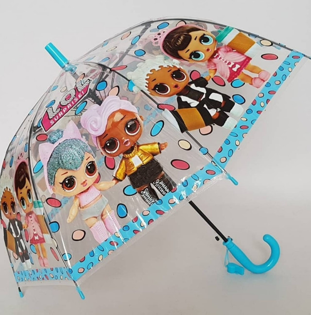 фотография детский зонт трость с рисунком кукла ЛОЛ