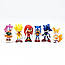 Набір Іграшки-фігурки Їжачок Соник Super Sonic і його друзі в коробці, 6 шт, фото 3