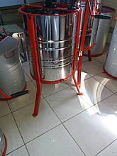 Медогонка 2-рамкова неповоротна з кришкою і підставкою, н/ж бак під рамки Дадан