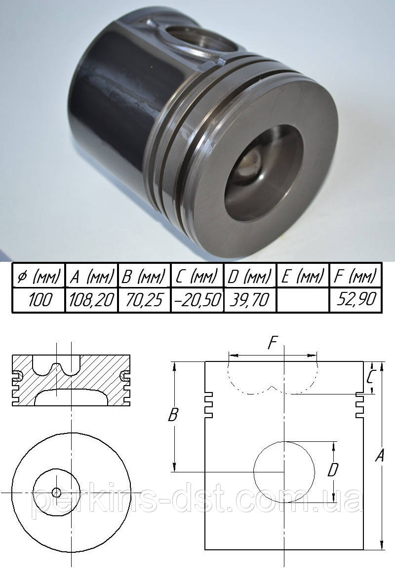 3135J241 Поршень на Perkins 1006.60 , фото 1