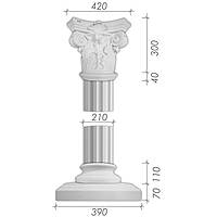 Колонна из гипса, гипсовая колонна ка-28 Ø210 мм. (1/2)