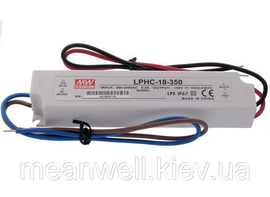 LPHC-18-350 Блок живлення Mean Well Драйвер для світлодіодів (LED) 16.8 Вт, 48 В, 0.35 А