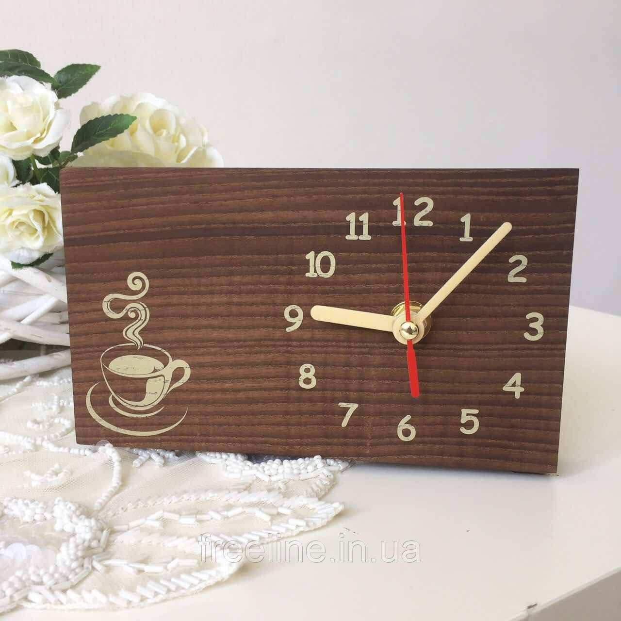 Настольные деревянные часы "Брусок" - фото 2 - id-p907201840