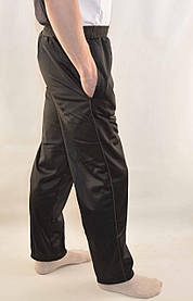 Штани спортивні чоловічі з кантом по зовнішньому шву — еластик XL Чорний