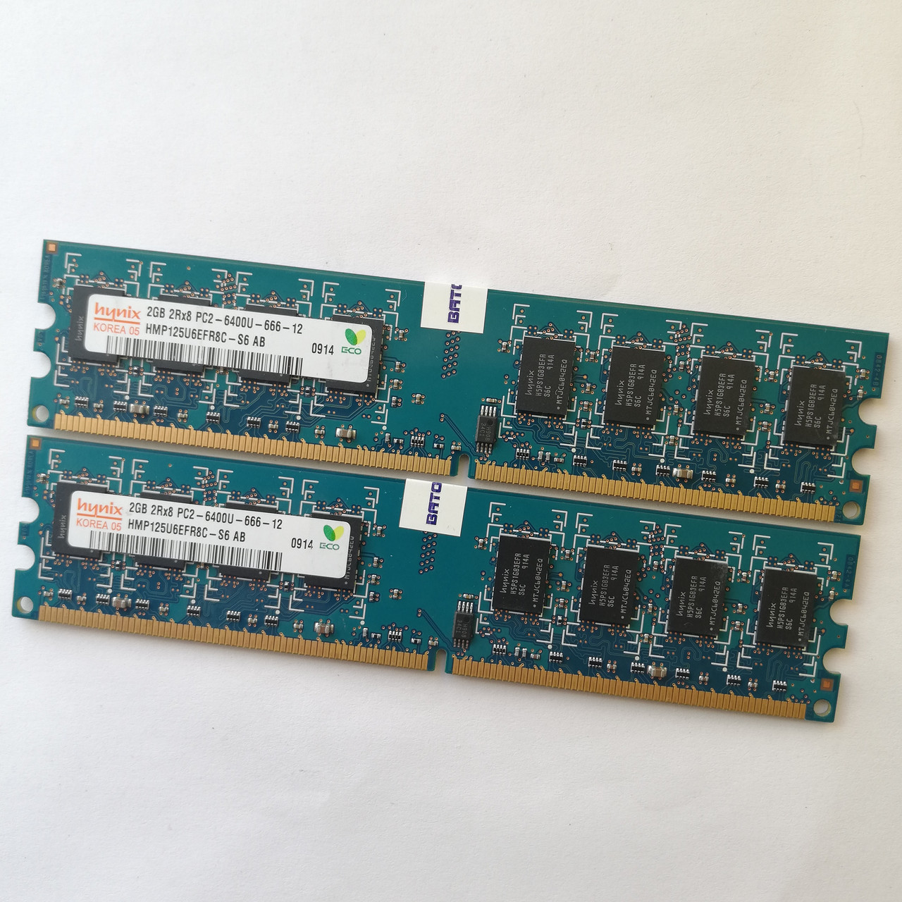 Пара оперативної пам'яті Hynix DDR2 4Gb (2Gb+2Gb) 800MHz PC2 6400U CL6 (HMP125U6EFR8C-S6 AB) Б/В, фото 1