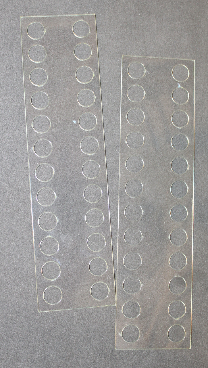 Органайзер акриловий для муліне прозорий, 24 місця. Розмір загальний 170*45 мм, товщина — 0,8 мм