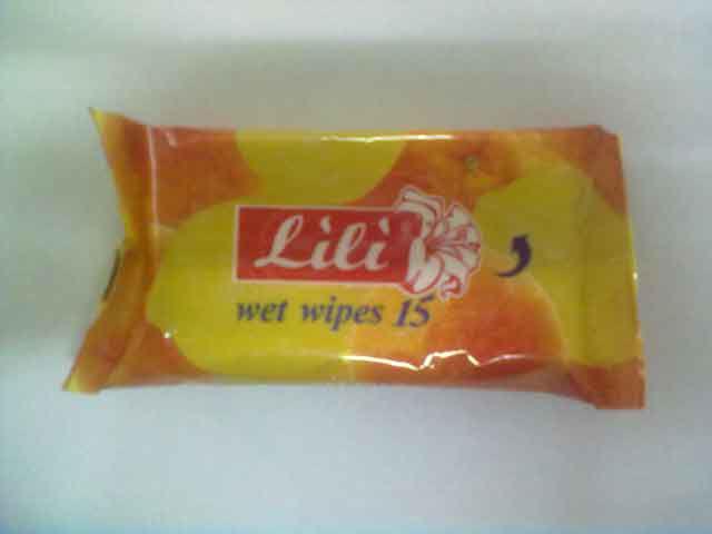 Волога серветка 15 шт. "Lili "Цитрус" (1 пач), фото 1