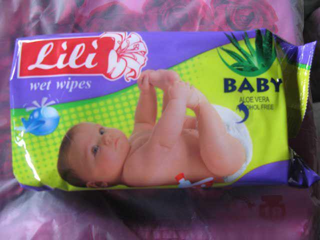 Волога серветка 60 шт. Lili "Алое" (1 пач), фото 1