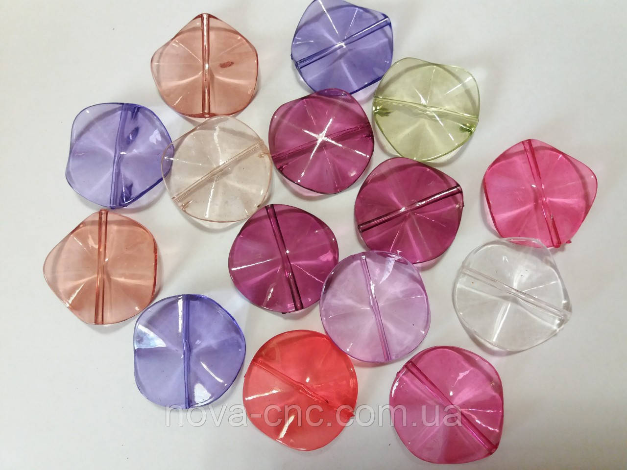 Бусини "Лепестки" асорті 35 мм