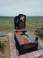 Гранитный памятники комбинированный  (Образец 707) 2