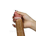 Фалоімітатор з мошонкою - 8" Dual-layered Silicone Dildo, фото 4