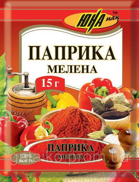 Паприка мелена 15гр(30шт) "Юна"