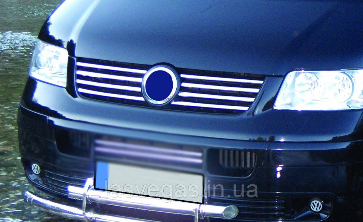 Хром накладки на решітку радіатора Volkswagen Transporter T-5 2003-2009
