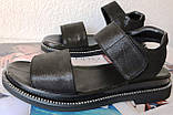 Літні чорні стильні жіночі босоніжки Lion натуральна шкіра 36 розм, фото 5